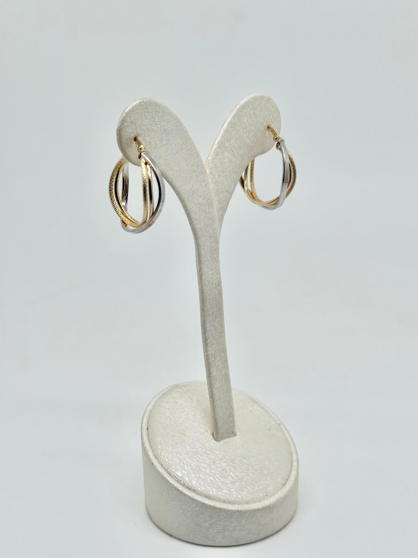 Earrings in 18k/750 yellow and white gold, 2.52g