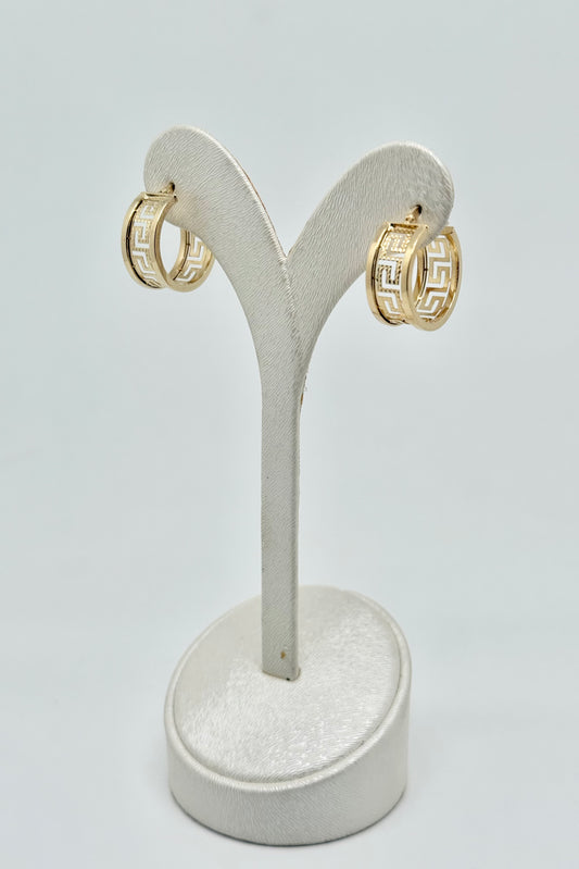 18k/750 yellow gold earrings, 2.91g