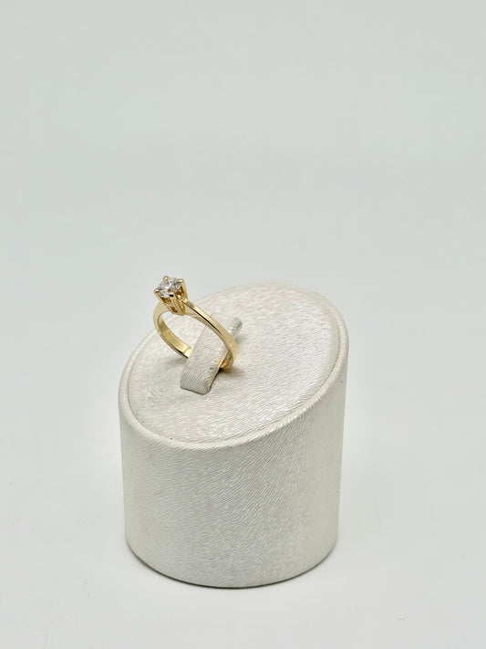 Solitaire en or jaune 0,50 ct DVS1