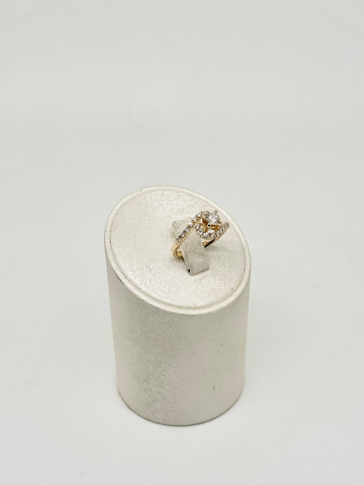 Bague or jaune - Diamant  naturel 0,85ct TCW