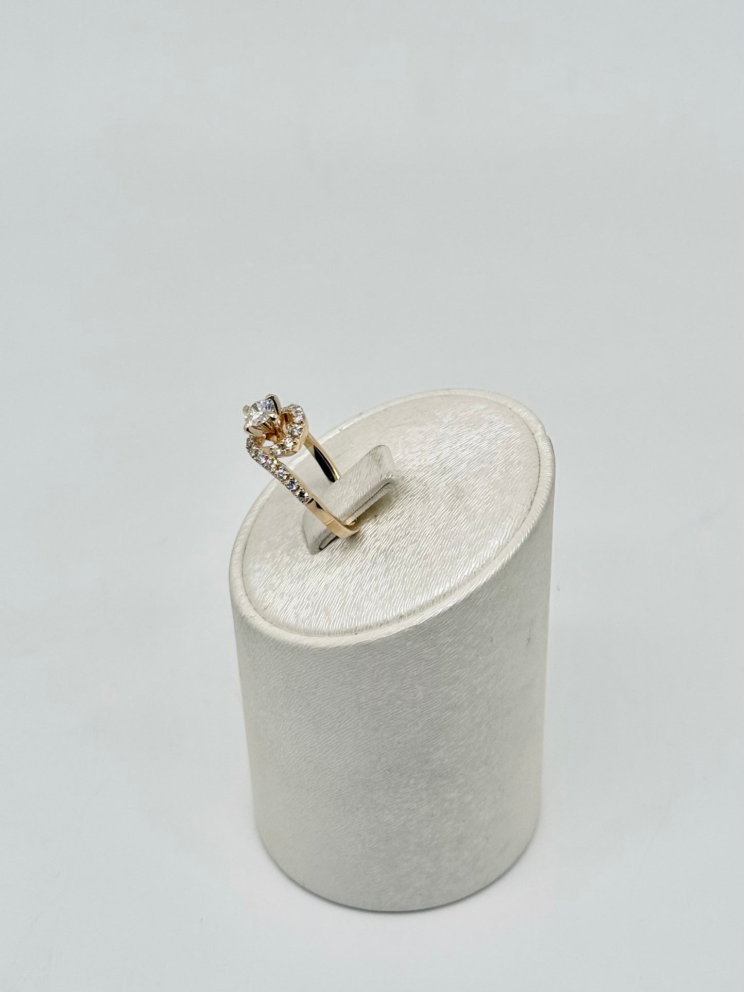 Bague or jaune - Diamant  naturel 0,85ct TCW