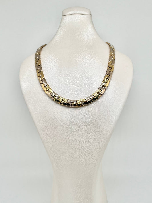 Yellow/white gold necklace
